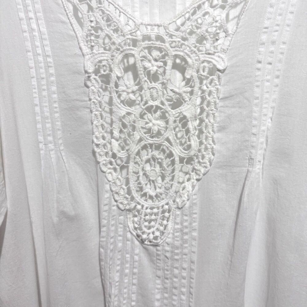 Swimsuits For All Swimsuit Cover Up Women's SIZE 18/20 Short Tab Sleeve White - Picture 5 of 16